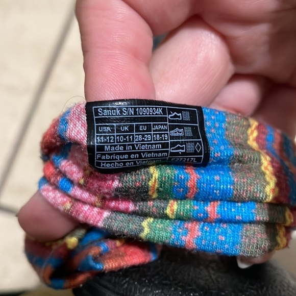 Sanuk Yoga Sling Burst Stretch Fabric Thong Yoga Mat Sandals Girls Sz 11/12 - Picture 5 of 5